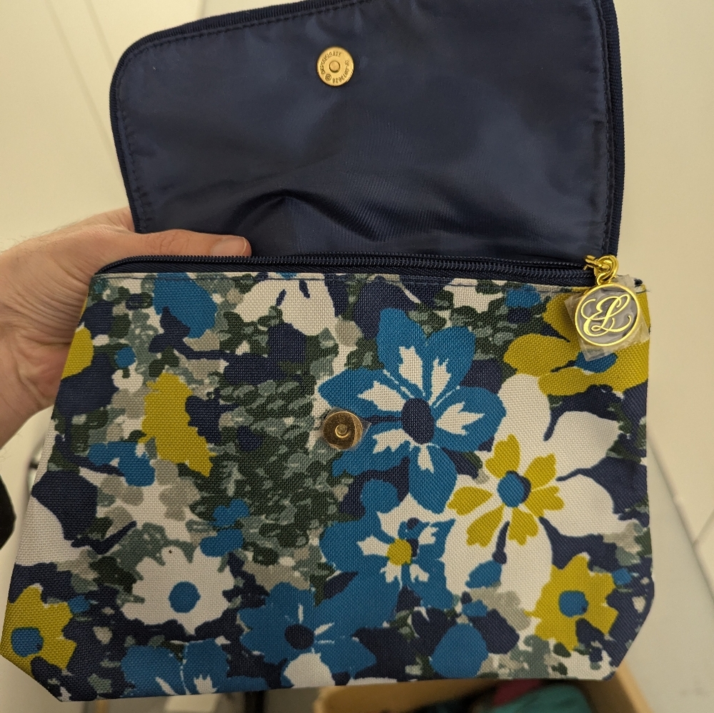 Estee Lauder floral pouch